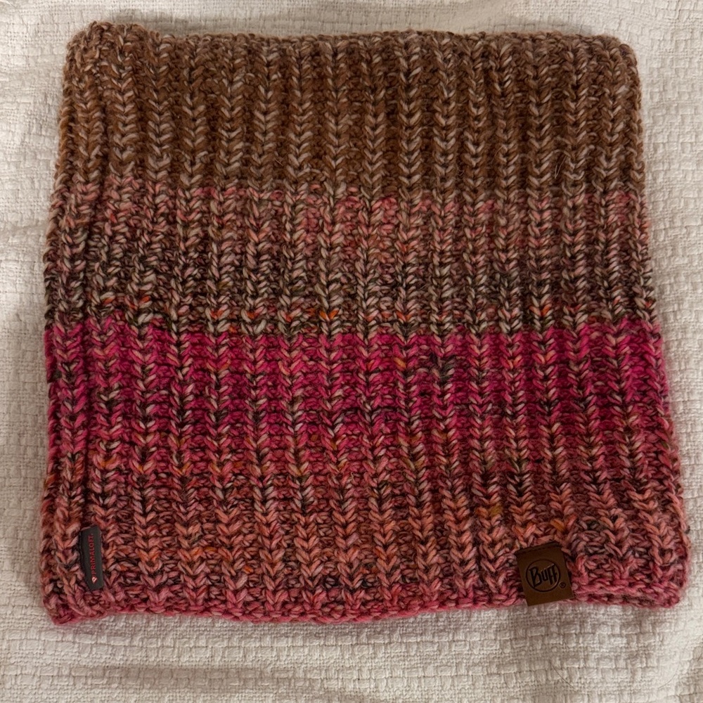 Buff Multicolor Knit Neck Warmer